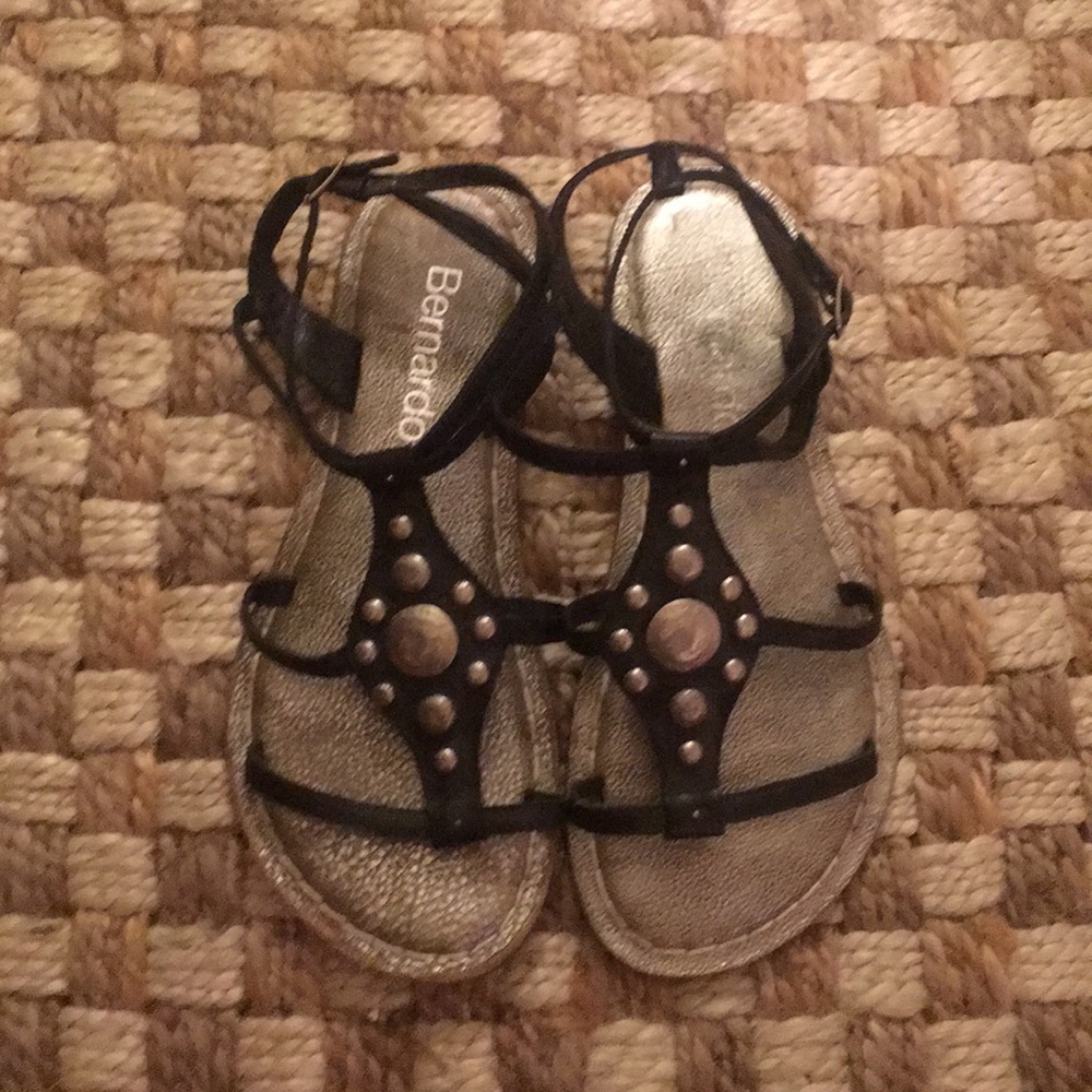 Bernardo Silver & Black Sandals